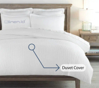 [DC Only] Duvet/ Quilt Cover Putih Polos Microtex 90gsm LINEN.ID
