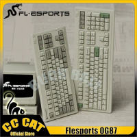 Fl·Esports OG87 Mechanical Keyboard Wireless Bluetooth Keyboard 3-Mode 84/104key Hot-Swap RGB Backlit Keyboards Gaming Keyboards