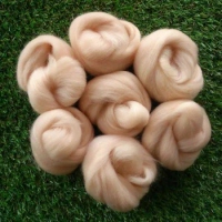45g Needle Felting Light Pink Flesh Skin Tones Felting Wool Roving Fibre Wool For 3D Projects DIY Needle Felting