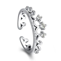 The best original design of the crown goddess South Korea's new crown ring finger jewelry wholesale