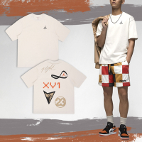 Nike 短袖 Jordan Flight Heritage 85 Tee 男款 米白 橘 塗鴉 印花 短T DX9562-030