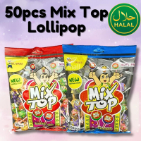 50pcs Alibaba Mix Top Lollipop|Mixed Fruit & Sour Fruit Candy|Assorted Lollipop Snackboy