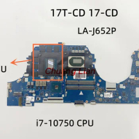 LA-J652P For HP 17T-CD 17-CD Laptop Motherboard with i7-10750 CPU GTX1660Ti RTX2060 6GB GPU L56886-001 100% Tested work