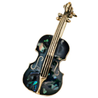 【Jpqueen】流行樂曲大提琴胸針別針兩用(2色可選)