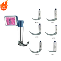 fiber optic laryngoscope set Miller children and Mac adult laryngoscope blades for intubation