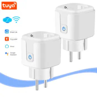 WiFi EU Smart Plug 16A Tuya WiFi Outlet Power Monitor Wireless Socket Remote Timer Electrical Control For Google Home Alexa