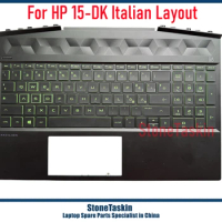 StoneTaskin Original New IT Keyboard For HP Gaming Pavilion 15-DK 15-DK0126TX TPN-C141 Palmrest Upper Housing Backlit Italian