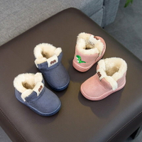 冬季加絨1-3歲寶寶嬰兒童軟底雪地靴棉靴2小童男童女童嬰幼兒棉鞋