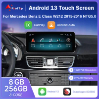 Android 13 Radio GPS Navigation for Mercedes-Benz E Class W212 2015-2016 Bluetooth WiFi Head Unit CarPlay Android Auto Screen