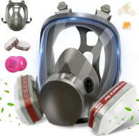 Full Face Respirator Gas Mask Gas Masks Survival Nuclear and Chemical with Activated Carbon Filter
