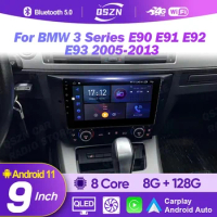 For BMW 3 Series E90 E91 E92 E93 2005-2013 Car Multimedia Carplay 4G Car GPS DSP autoradio 9" Android 12 Video Player Navigation