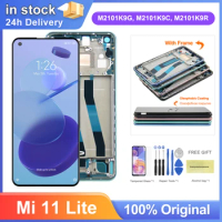 Screen for Xiaomi Mi 11 Lite Lcd Display Digital Touch Screen with Frame Assembly for Xiaomi Mi 11 Lite 5G M2101K9G M2101K9C