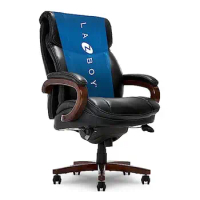 Big and Tall Executive Office Chair with Memory Foam Support AIR Technology Ergonomic Design Black Bonded Leather High Back