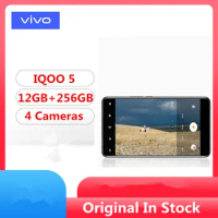 Original Vivo IQOO 5 5G Mobile Phone Snapdragon 865 Android 10.0 6.56" 120HZ 12GB RAM 256GB ROM 50.0MP 55W Super Charger 4500mAh