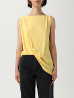 Womens La Robe Pablo Knotted Asymmetrical Top in Yellow