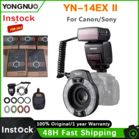 Yongnuo YN14EX II TTL LED Macro Ring Flash Light Double Lamp Macro Flash for SONY Canon 5D4 1DX2 5Dsr 750D 6d2 DSLR Camera