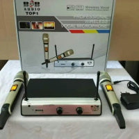 Mic Wireless BOB TOP1 TOP 1 Original karaoke vocal TERBAIK