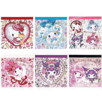 小禮堂 Sanrio 三麗鷗 x 飴ノ森ふみか 方形便條本 (蕾絲款) Kitty 酷洛米