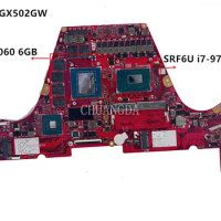 GX502GW i7-9750H CPU RTX2060/V6G -RAM Laptop Motherboard For Asus ROG Zephyrus S GX502GW Mainboard