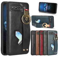 For Asus ROG Phone 5 Case With Ring Business Wristband Cover Case For Asus ROG Phone 5 I005DA ZS673KS Non-Slip Protective Cases