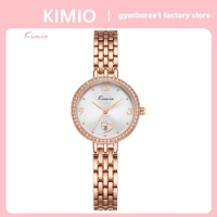 Kimio Women Watch Waterproof Ladies Love Dress Watch for Women Rhinestone Crystal Barcelet Watches Quartz Clock Dropshipping