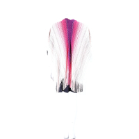 Missoni 蕾絲鋸齒織紋流蘇邊漸層杏桃粉紫色罩衫式圍巾 披肩(140x90)