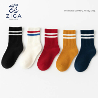 ZIGA - Kaos Kaki Anak Basic Motif Oldschool Tebal Tidak Gampang Melar Kualitas Premium untuk Umur 3-