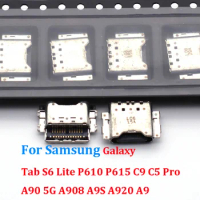 10Pcs USB Charging Port Dock Plug Charger Connector For Samsung Galaxy Tab S6 Lite P610 P615 C9 C5 Pro A90 5G A908 A9S A920 A9