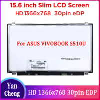 For ASUS VIVOBOOK S510U SERIES LED LCD Screen 1366x768 HD Display Panel 30 Pins 15.6 Slim