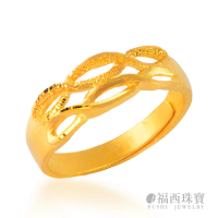 【福西珠寶】9999黃金戒指 水波戒指(金重1.04錢+-0.03錢)