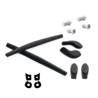 Millerswap Rubber Kit Temple Arm Ear Socks/Leg &amp; Nose Pad Nose Holder &amp; Screw-T6-4 Pieces Set for-Oakley Juliet