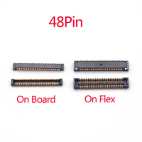 5Pcs 48Pin LCD Display Screen Flex FPC Connector On Motherboard For Samsung Galaxy A7 2018/ A750 A750F A9s A9200 /J8 Plus / J805