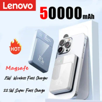 Lenovo Power Bank 50000 mAh Wireless Magnetic Power Bank Magsafe Super Fast Charging Suitable For IPhone Xiaomi Samsung Huawei