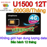 SIM 4G 5G VINAPHONE U1500 KM 500GB/THÁNG TRỌN GÓI 1 NĂM