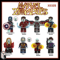 Marvel Zombies Đồ Chơi Lắp Ráp Minifigures Siêu Anh Hùng Zombie Cương Thi Bản Mới Nhất X0325 Captain