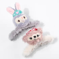 Disney Kawaii Stella Lou ShellieMay Stuffed Plush Hairpin Cute Stella Lou Rabbit Plush Claw Hair Clip Gifts for Children Kids