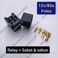 relay 12v/80a 4kaki 4p reli rellay rilay rilai 12 volt 80a 4 kaki p motor mobil klakson lampu starte