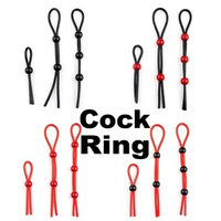 Adjustable Penis Ring Rope BeadsSpermlock Ring Assist Erection Silicone Ejaculation Delay Cock Scrotum Ring Man Lasting Cockring