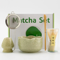 Ceramic Matcha Bowl Matcha Set Japanese Matcha Tea Set Sakura Bowl Ceramic Matcha Bowl Ceramic Set