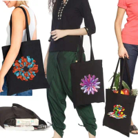 Shopping Bag Grocery Handbag Cute 3D Series Pattern Tote Bags Shopping Bag Women's Large Capacity College Handbags Canvas Bags