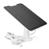 Monocrystalline Solar Panel IP65 Waterproof Solar Charging Panel with Rack and Screwdriver 4W 5V Compatible with Google Nest Cam