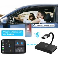 New Wireless Auto Car Adapter Apple Wireless Carplay Dongle Plug Play WiFi Online Update Wireless CarPlay Adapter for IPhone