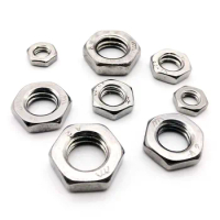5/50pcs DIN439 GB6172 304 Stainless Steel Hex Hexagon Thin Nut Jam Nut for M2 M2.5 M3 M4 M5 M6 M8 M10 M12 M14 M16 screw bolt