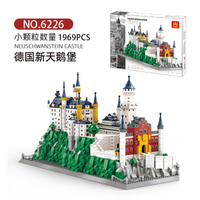Hot  Wange 6226 Neuschwanstein Castle Building Blocks Maya Pyramid Mosque Building Model Toy Decorat