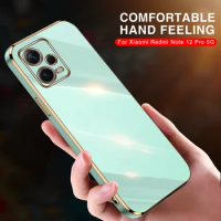 For Xiaomi Redmi Note 12 Pro 5G Case Plating Silicone Shockproof Cover Coque Redmy Note12 Pro+ Note12Pro Plus RedmiNote12 12S 4G