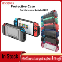 Mooroer OLED Cover for Nintendo Switch OLED Cover Switch OLED TPU Case Anti-Slip Anti-Drop Compatible with Switch OLED