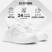 Giày nam trắng G2 Athena Low dáng giày sneaker nam độn đế, Giày thể thao nam trắng đế cao tậy gym