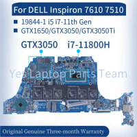 For DELL Inspiron 7610 7510 Laptop Mainboard 19844-1 CN-0J0MWF 0J0MWF 0TW2DN 00G0R2 GTX1650/GTX3050/Ti DDR4 Notebook Motherboard