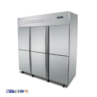 Commercial 6 Doors Upright Cooling Refrigerator 1465L Vertical Chiller Upright Refrigerator Fridge