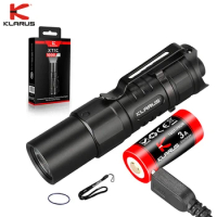 KLARUS XT1C Tactical Flashlight XP-L HD V6 max 1000 Lumen EDC Light Dual-Switch Torch Micro-USB Charging 16340 li-ion Battery